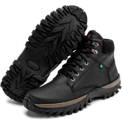 Imagem de Bota Coturno Cano Curto Ec Shoes com Cadarço Sola Tratorada Antiderrapante