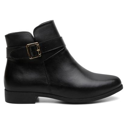 Imagem de Bota Coturno Cano Curto em Couro Legitimo Feminino Conforto Country