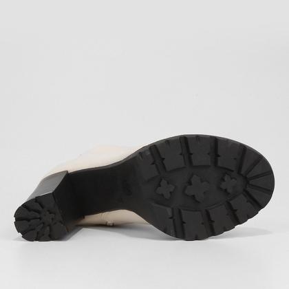 Imagem de Bota Coturno Cano Médio Via Uno Salto Grosso Tratorada Feminina