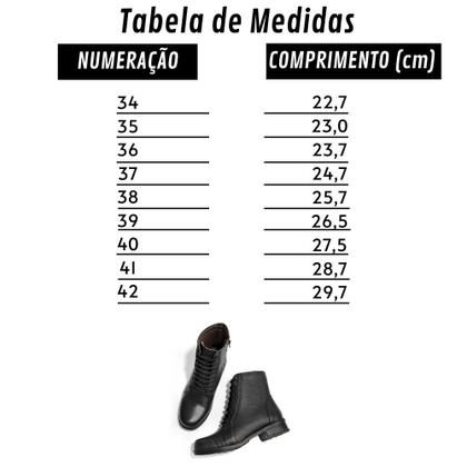 Imagem de Bota Coturno Casual Autem Originals com Cadarço Ziper e Sola Borracha Leve