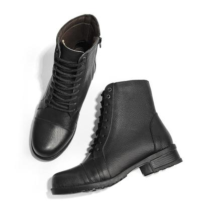 Imagem de Bota Coturno Casual Autem Originals com Cadarço Ziper e Sola Borracha Leve