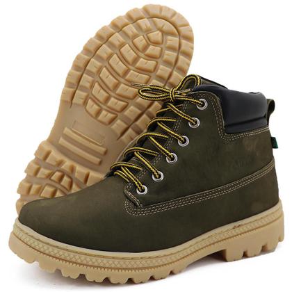 Imagem de Bota Coturno Casual em Couro Atron com Cadarço e Sola Borracha Antiderrapante