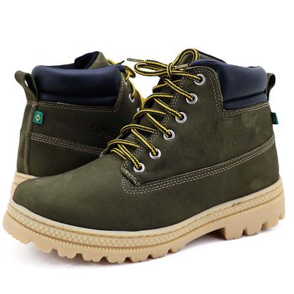 Imagem de Bota Coturno Casual em Couro Atron com Cadarço e Sola Borracha Antiderrapante