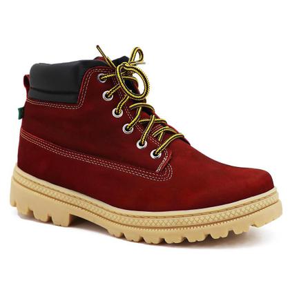 Imagem de Bota Coturno Casual em Couro Atron com Cadarço e Sola Robusta Detalhada