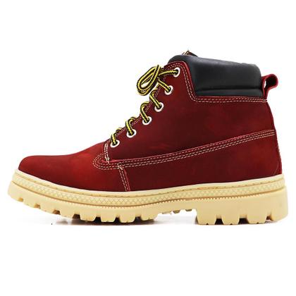 Imagem de Bota Coturno Casual em Couro Atron com Cadarço e Sola Robusta Detalhada