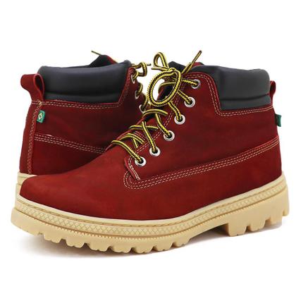 Imagem de Bota Coturno Casual em Couro Atron com Cadarço e Sola Robusta Detalhada