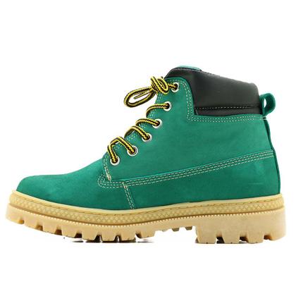 Imagem de Bota Coturno Casual em Couro Atron com Cadarço e Sola Robusta Detalhada