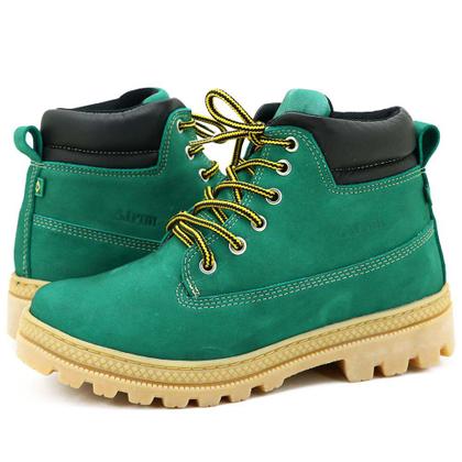 Imagem de Bota Coturno Casual em Couro Atron com Cadarço e Sola Robusta Detalhada