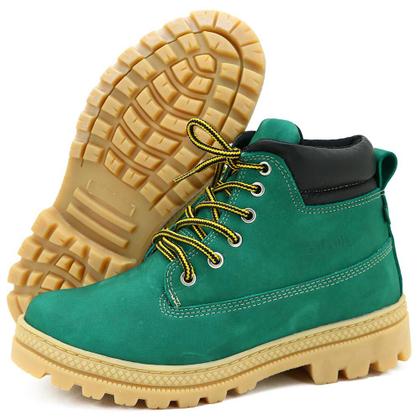 Imagem de Bota Coturno Casual em Couro Atron com Cadarço e Sola Robusta Detalhada