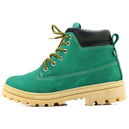 Imagem de Bota Coturno Casual em Couro Atron com Cadarço e Sola Robusta Detalhada