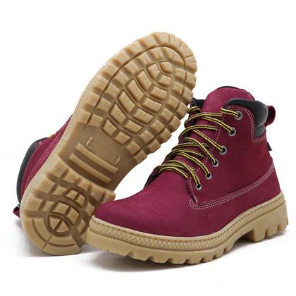 Imagem de Bota Coturno Casual em Couro Atron com Cadarço e Sola Robusta Detalhada