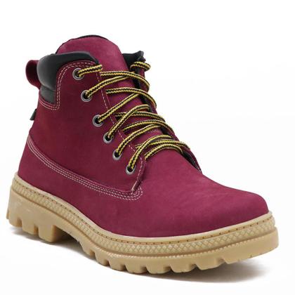 Imagem de Bota Coturno Casual em Couro Atron com Cadarço e Sola Robusta Detalhada