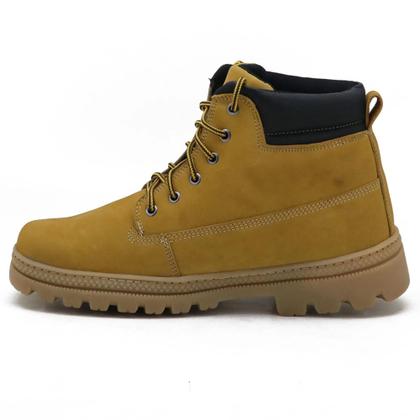 Imagem de Bota Coturno Casual em Couro Atron com Cadarço e Sola Robusta Detalhada