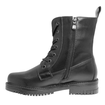 Imagem de Bota Coturno Casual Feminino Cano Médio Salto Baixo Mooncity 72188