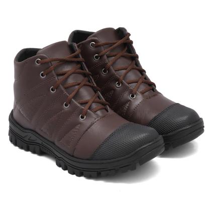 Imagem de Bota Coturno Casual Yoyo Store com Cadarço Costuras e Bico Redondo Detalhado