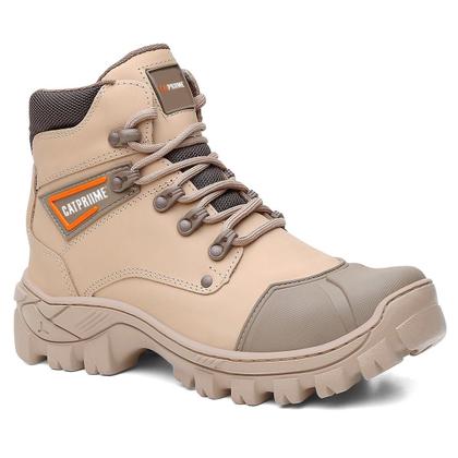 Imagem de Bota Coturno CATPRIIME Original em Couro Ganuino com CA Segurança Total com Bico de PV Super Resistente