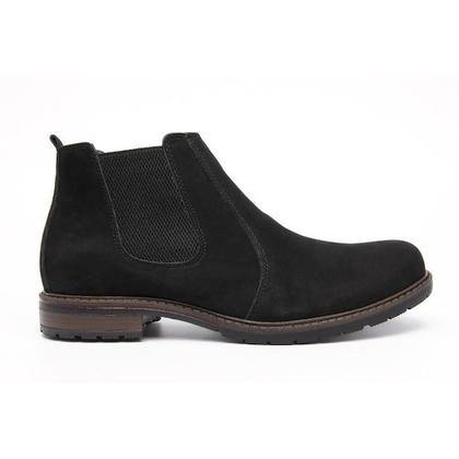 Imagem de Bota Coturno Chelsea Preto Masculina Elastico Elegante Macia