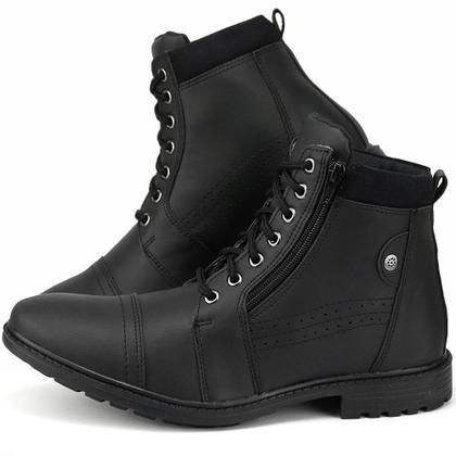 Imagem de Bota Coturno Com Ziper Lateral Perfuros Masculino