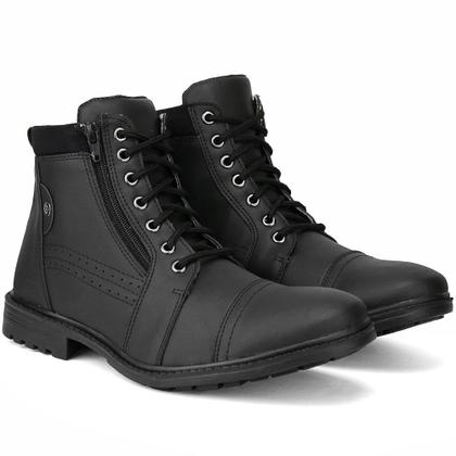 Imagem de Bota Coturno Com Ziper Lateral Perfuros Masculino