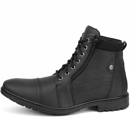 Imagem de Bota Coturno Com Ziper Lateral Perfuros Masculino