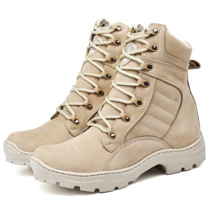 Imagem de Bota Coturno Couro Masculina Adventure Areia Cano Médio Kort