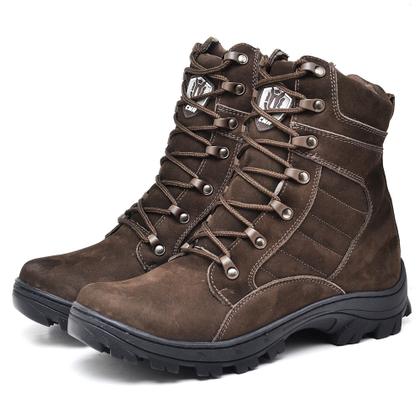 Imagem de Bota Coturno Couro Masculina Adventure Areia Cano Médio Kort