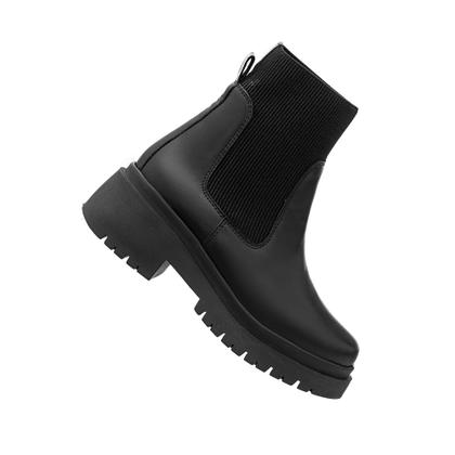 Imagem de Bota Coturno Em Couro Pires Shoes Tratorada E Elástico Calce Fácil