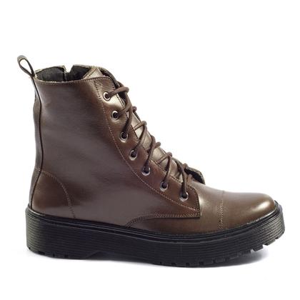 Imagem de Bota Coturno Estilosa Haldrys Com Zíper e Cadarço Ótima Durabilidade