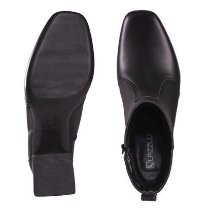 Imagem de Bota Coturno Feminina Salto Grosso Bico Quadrado Cano Curto