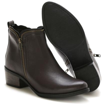 Imagem de Bota Coturno Feminino Bico Fino Cano Curto Médio Macia Estilosa