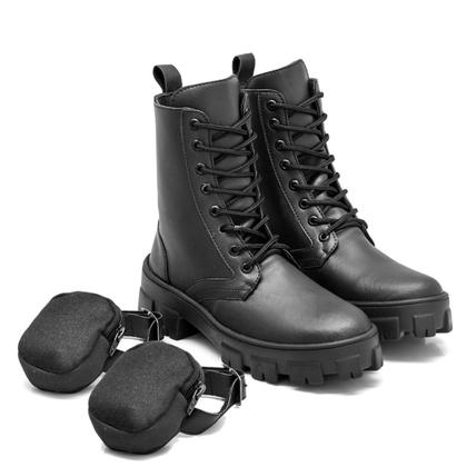 Imagem de Bota Coturno Feminino tratorado Plataforma Blogueira Fosco com Bolsa