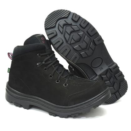 Imagem de Bota Coturno GM God Feminino Confort com C.A  bico PVC REF:02  NOBUCK