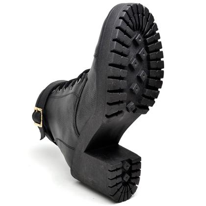 Imagem de Bota Coturno Haldrys Com Sola Macia Calce Fácil Cadarço e Zíper