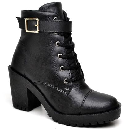 Imagem de Bota Coturno Haldrys Com Sola Macia Calce Fácil Cadarço e Zíper