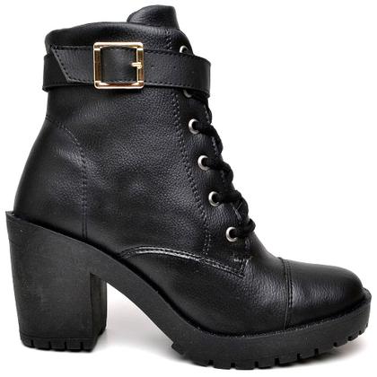 Imagem de Bota Coturno Haldrys Com Sola Macia Calce Fácil Cadarço e Zíper