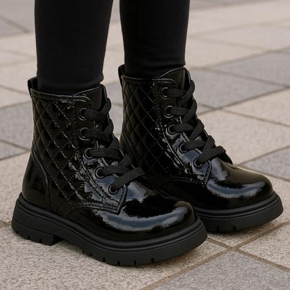 Imagem de Bota Coturno Infantil Feminina Tratorada Juvenil Menina Botina Lançamento Presente Criança Blogueirinha Shoes Kids