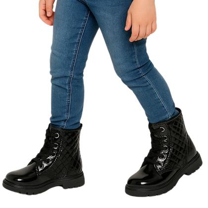 Imagem de Bota Coturno Infantil Feminina Tratorada Juvenil Menina Botina Lançamento Presente Criança Blogueirinha Shoes Kids