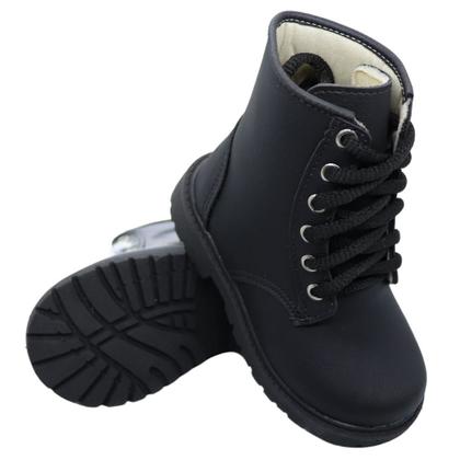 Imagem de Bota Coturno Liso Infantil Feminino Tratorada Cano Curto