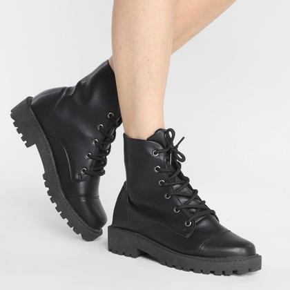 Imagem de Bota Coturno Look Fashion Cano Médio Feminina