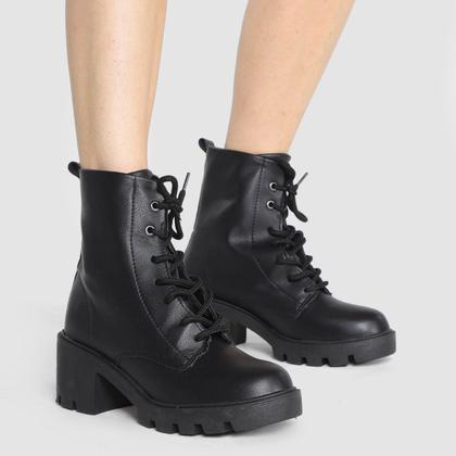 Imagem de Bota Coturno Look Fashion Cano Médio Feminina