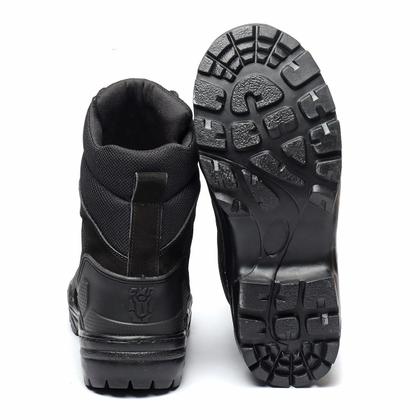 Imagem de Bota Coturno Masculina Couro Adventure Militar Motociclista Tático Pesca Trilha Cano Curto