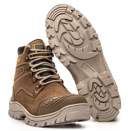 Imagem de Bota Coturno Masculino Couro Mountain Seguranca Bico PVC