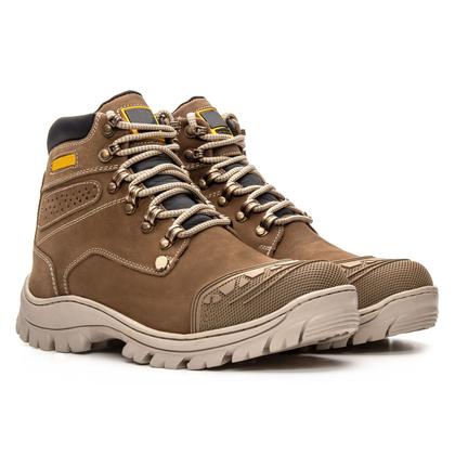 Imagem de Bota Coturno Masculino Couro Mountain Seguranca Bico PVC