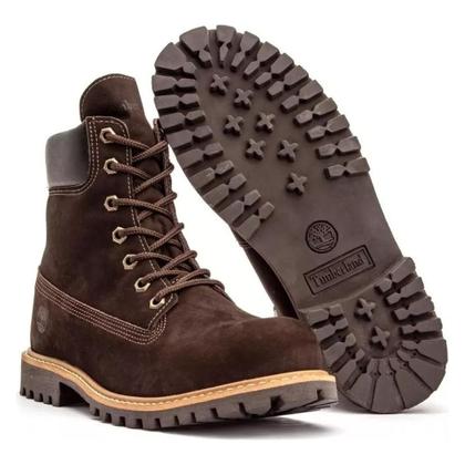 Imagem de Bota Coturno Masculino Timberland Estilo Americano Resistente Moderna Estilosa De Couro Legítimo