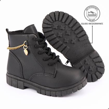 Imagem de Bota Coturno Menina Infantil Corrente Tratorado Feminino - 82.015-002