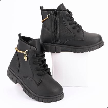 Imagem de Bota Coturno Menina Infantil Corrente Tratorado Feminino - 82.015-002