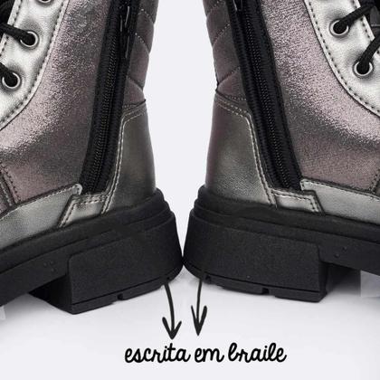 Imagem de Bota Coturno MeninaTweenie Store Matelassê-Grafite