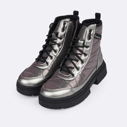 Imagem de Bota Coturno MeninaTweenie Store Matelassê-Grafite