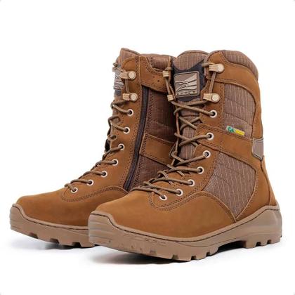 Imagem de Bota Coturno Militar Acero Extreme Coyote com Zíper Lateral Cano Alto