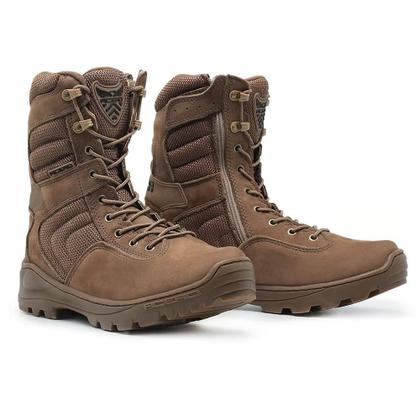 Imagem de Bota Coturno Militar Acero Extreme Coyote com Zíper Lateral Cano Alto